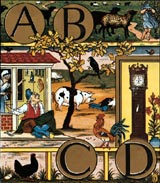 walter crane illustration from the alphabet of old friends (1874)